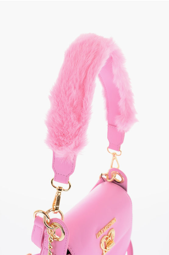 LOVE Borsa a Tracolla in Pelle Vegan con MinI Monogram Dorato