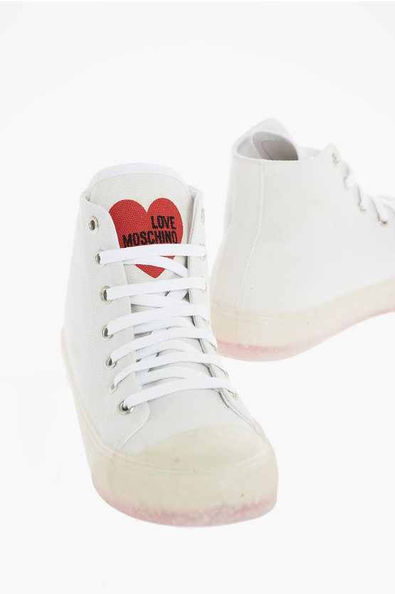 Moschino Love Fabric Eco30 Sneakers In White