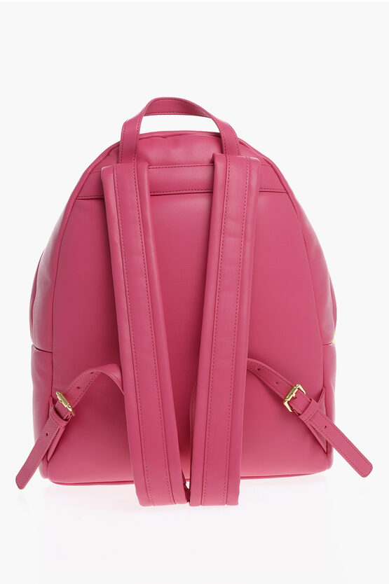 LOVE Faux Leather Backpack with Metal Heart