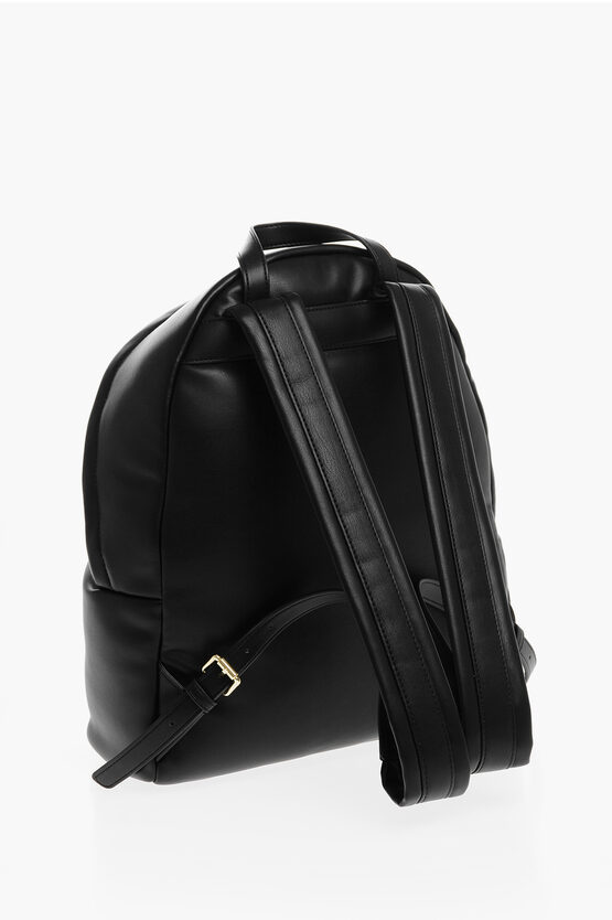 LOVE Faux Leather Backpack with Metal Heart