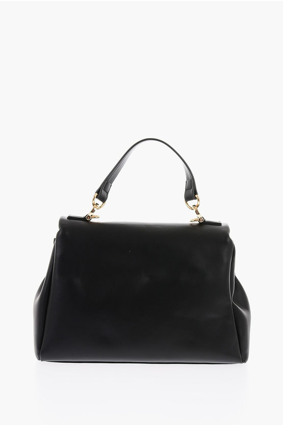 LOVE Faux Leather Bag with Rotating Closure and Removable Strap