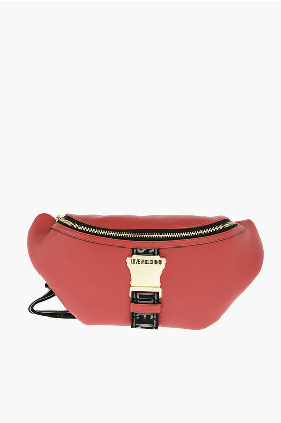 Moschino Love Faux Leather Bum Bag In Pink