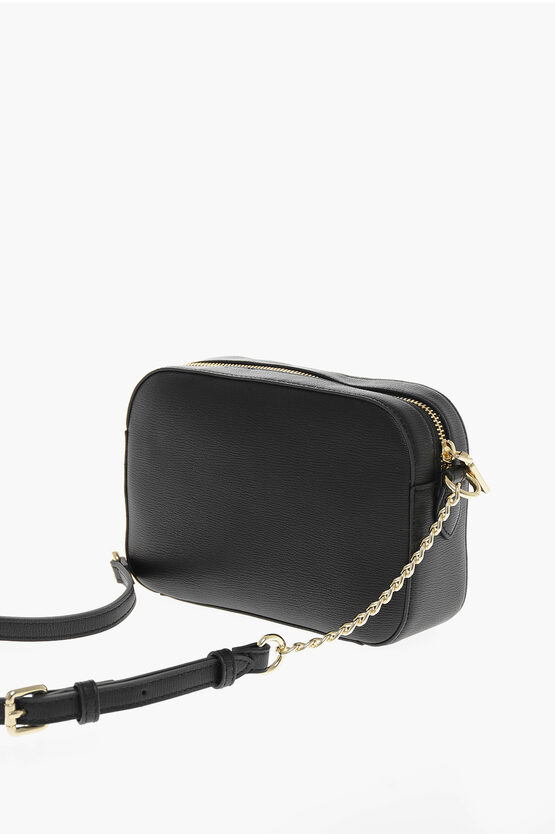 LOVE Faux Leather Crossbody Bag with Gold Details
