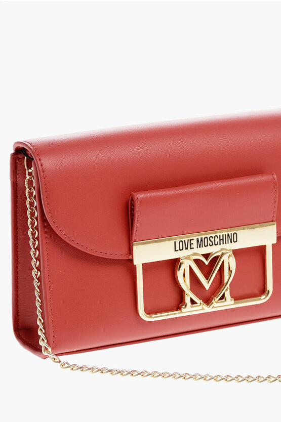 LOVE Faux Leather Crossbody Bag with Golden Details