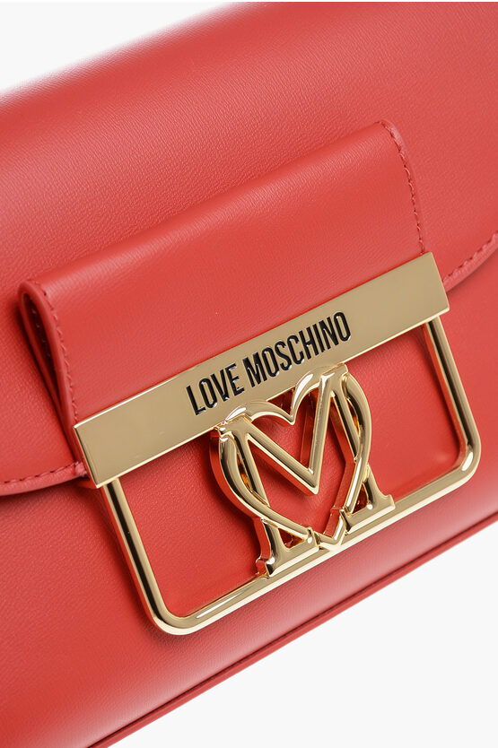 LOVE Faux Leather Crossbody Bag with Golden Details