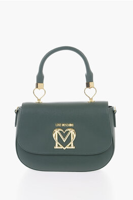 Moschino LOVE Quilted Faux Leather Crossbody Bag with Heart