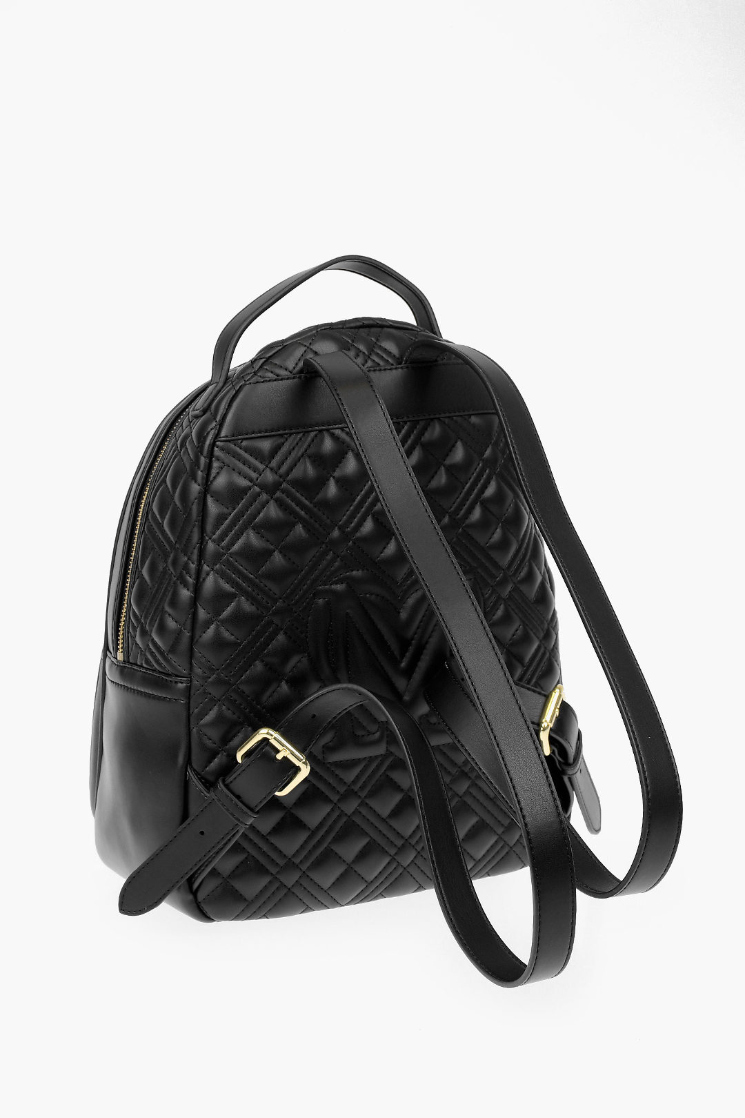 Moschino LOVE faux leather quilted backpack with golden  display picture 1