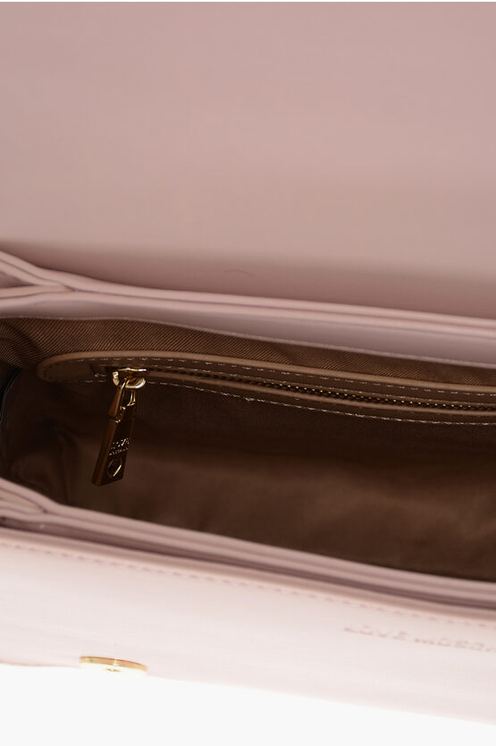 LOVE Faux Leather Quilted Shoulder Bag with LM on the back