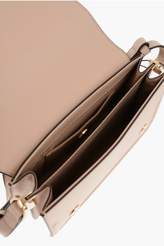 LOVE Faux Leather Shoulder Bag LOVE BRIDGE with Double Heart Metal Loop