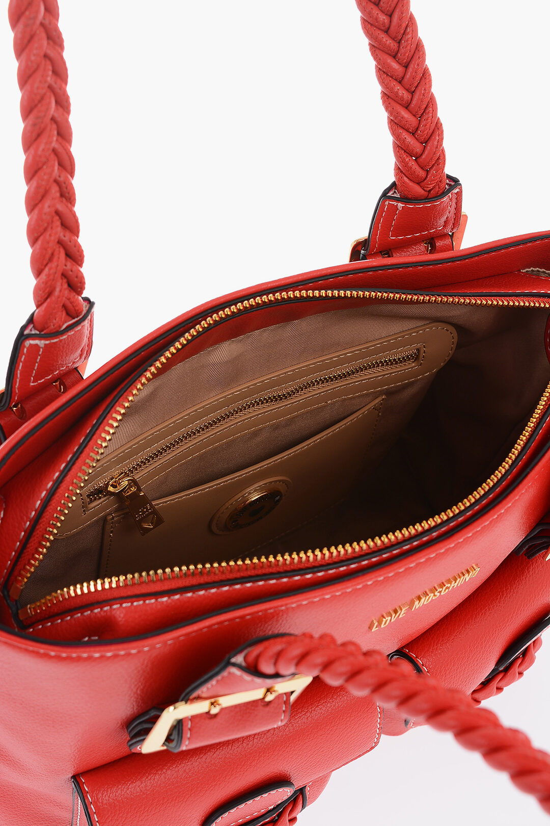 PU Leather Braided Handbag Shoulder Bag Strap Bag Handle