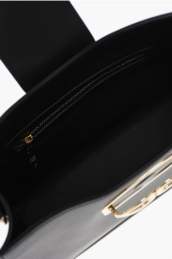 LOVE Faux Leather Shoulder Bag with Gold Hearts