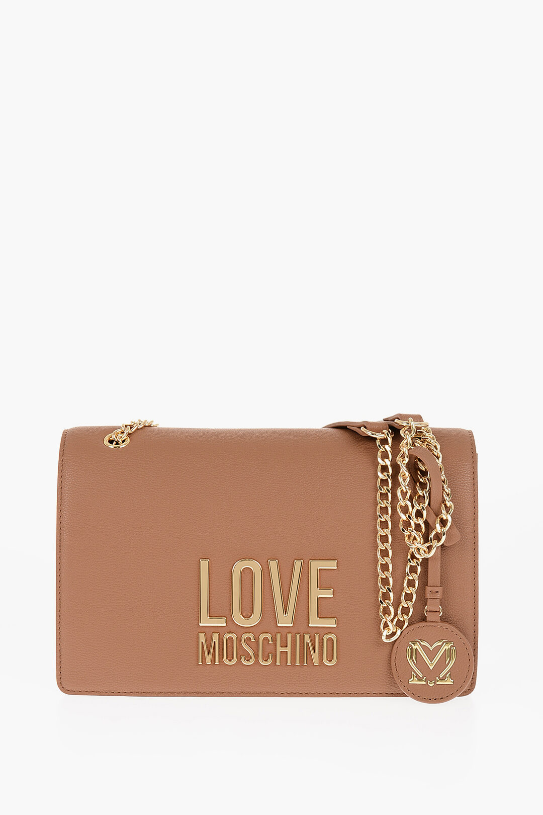 Moschino LOVE golden details faux leather Saddle bag women - Glamood Outlet