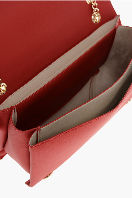 LOVE Faux Leather Shoulder Bag with Maxi Gold Logo