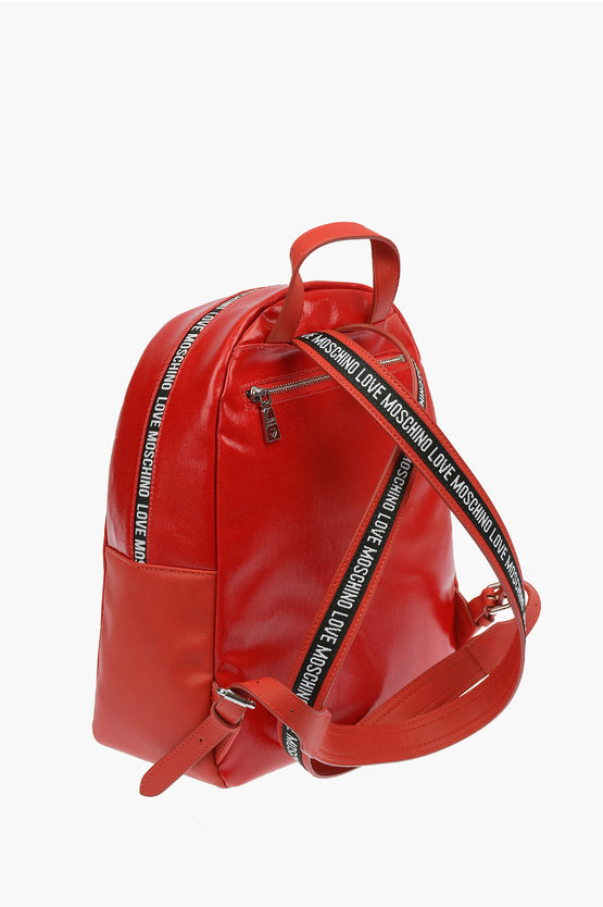 moschino leder rucksack