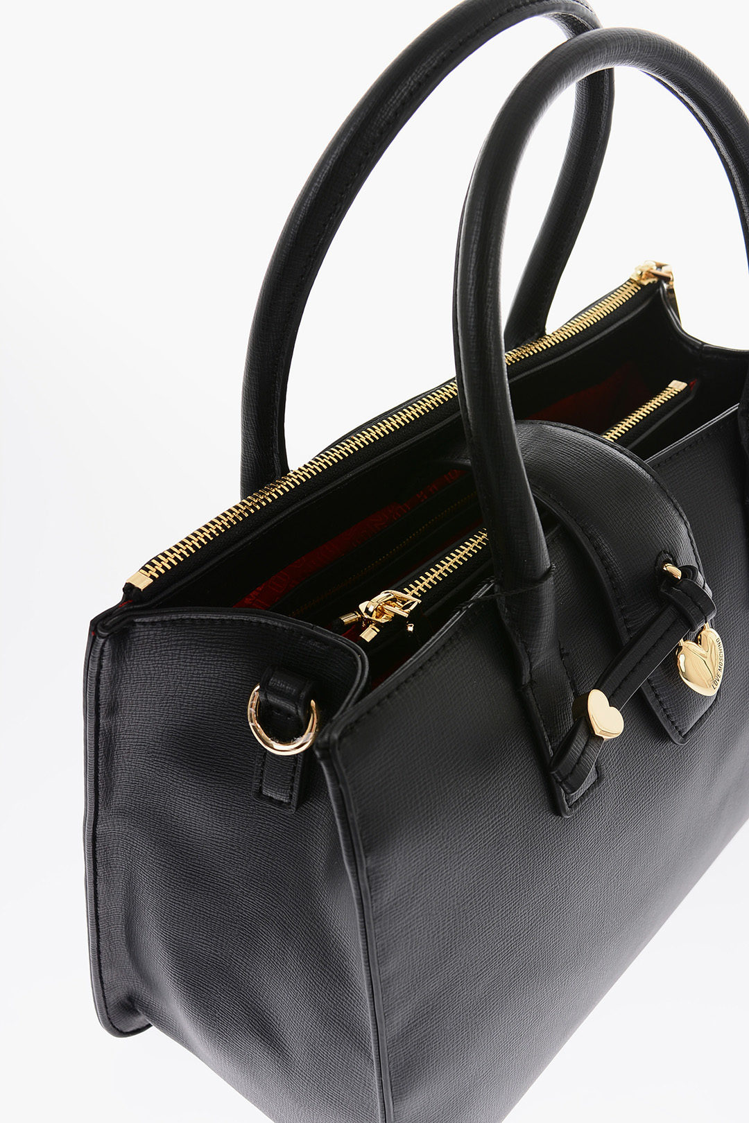 Elissa Leather Shoulder Bag In Black / Gold