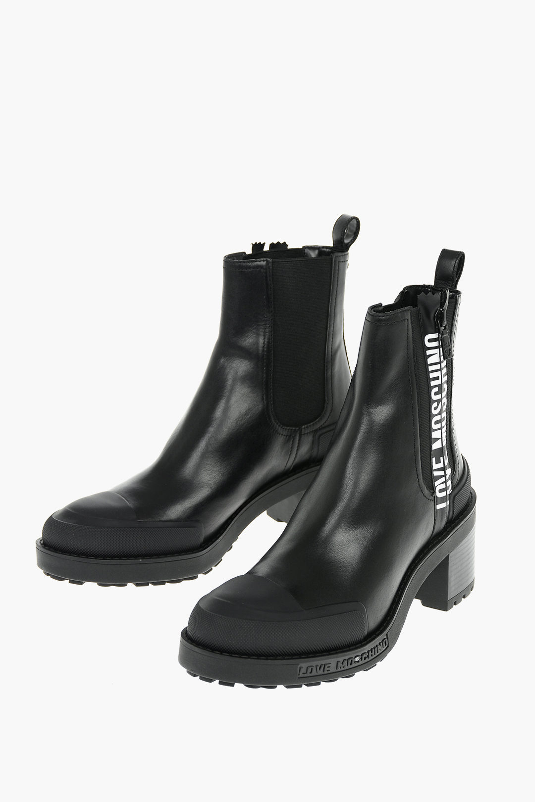 strategi Landskab Person med ansvar for sportsspil Moschino LOVE Leather Chelsea Boots with Size Zip Closure 7cm women -  Glamood Outlet