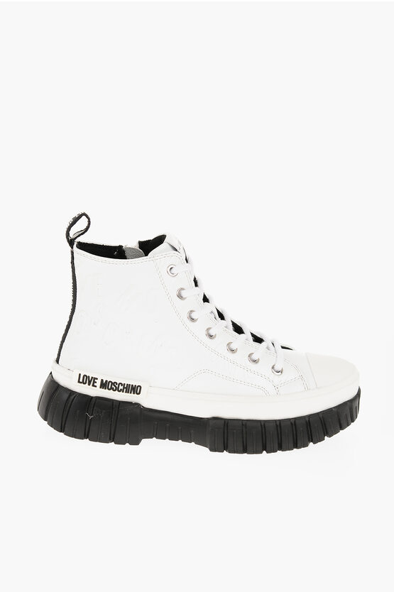 Moschino high top sneakers womens best sale