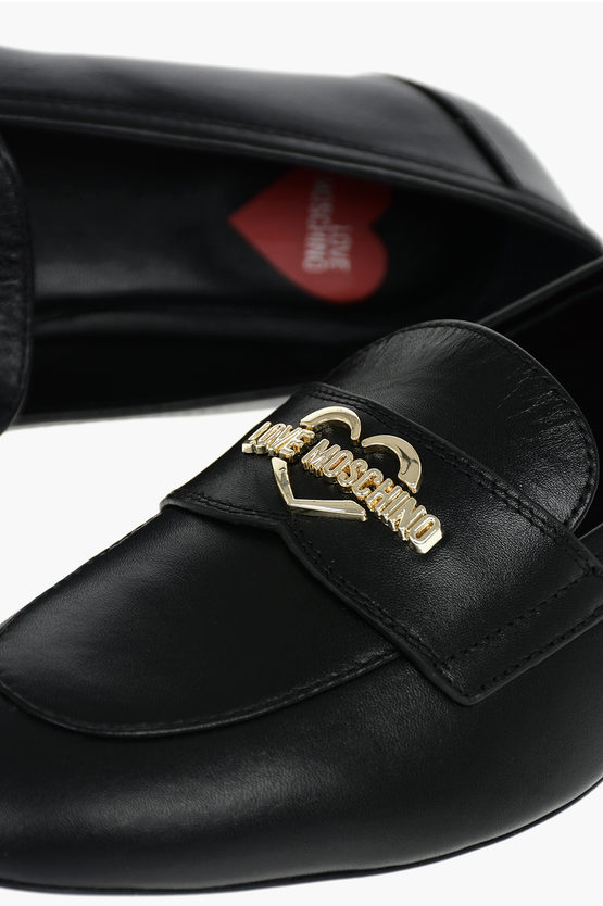 Moschino LOVE Leather Loafers women Glamood Outlet