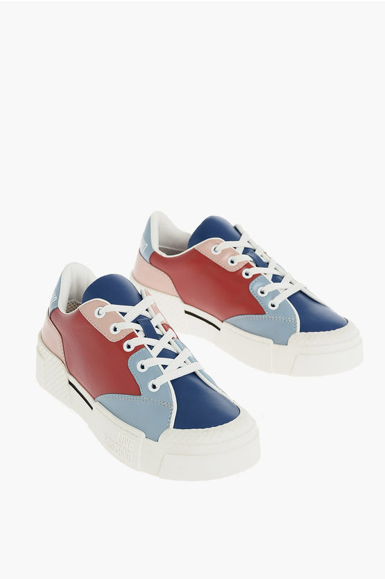 Moschino Love Leather Sneakers In White