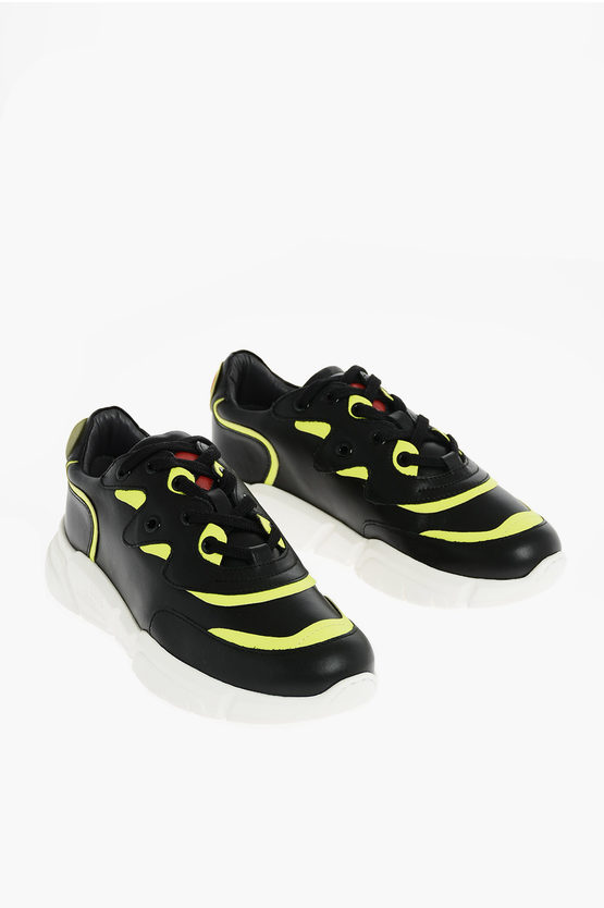 Moschino Love Leather Sneakers In Black