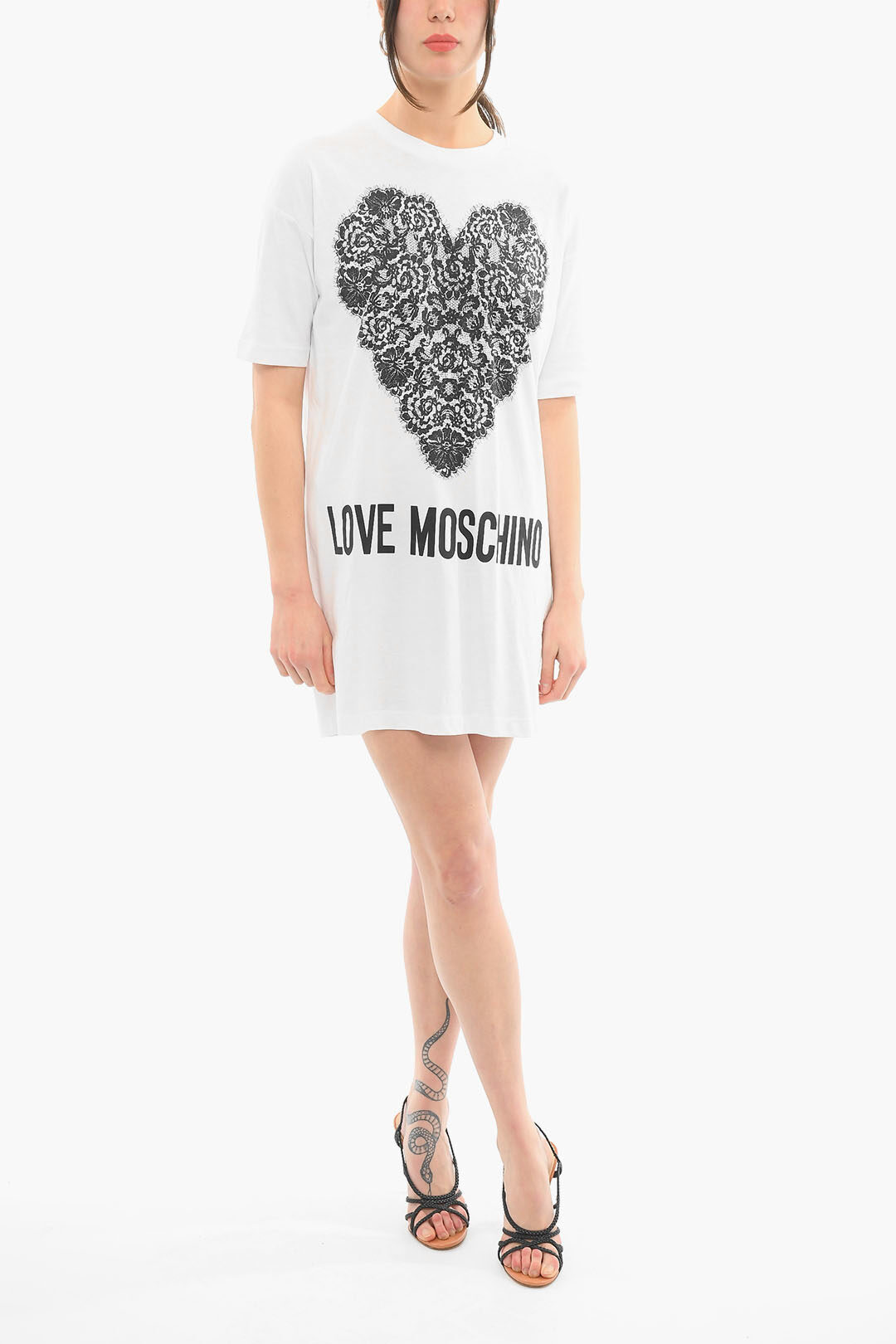 Moschino LOVE Logo printed T shirt Dress women Glamood Outlet