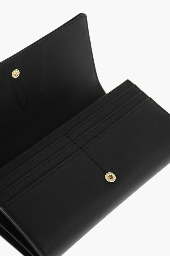 Moschino LOVE Perforated Faux Leather Wallet with Front Logo women Glamood Outlet