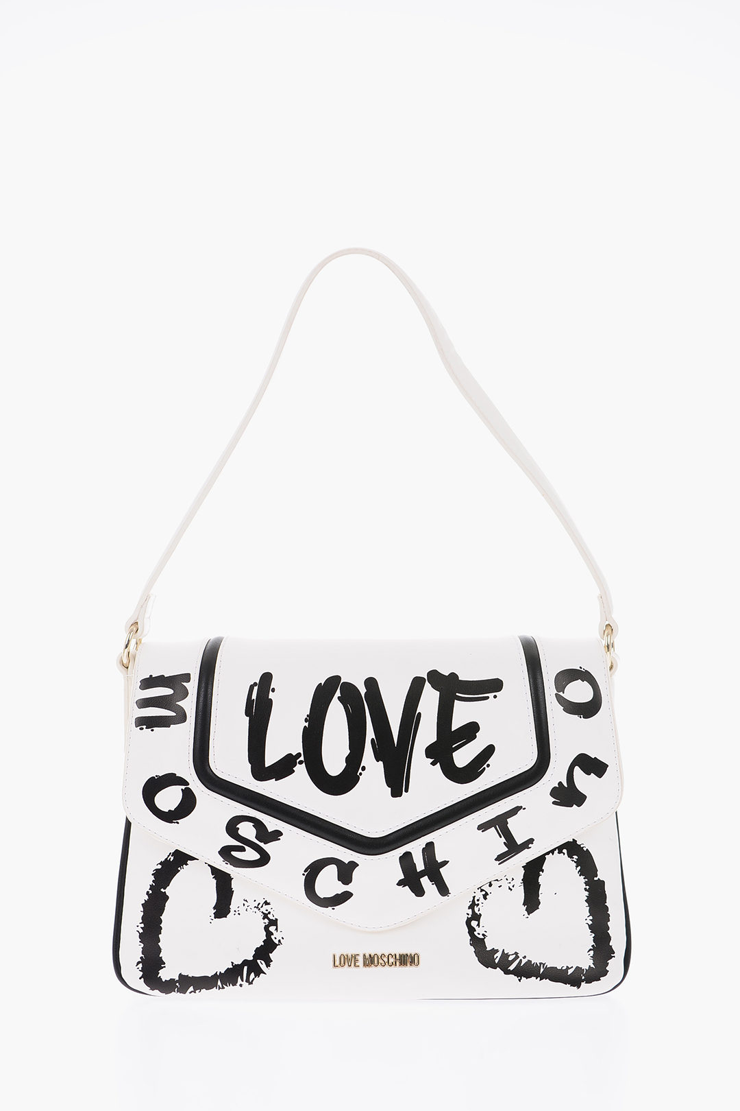 Moschino LOVE printed faux leather bag with removable shoulder strap women  - Glamood Outlet