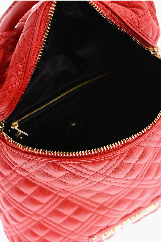 LOVE Quilted Faux Leather Backpack with Golden Logo