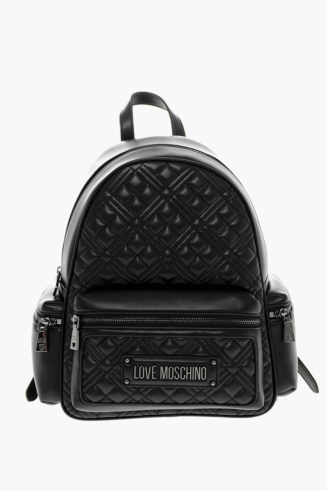 LOVE Quilted Faux Leather Backpack with Metal Logo