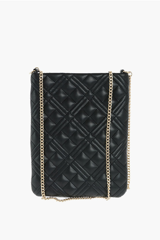 Moschino Love Quilted Faux Leather Bag With Chain Shoulder Strap Women Glamood Outlet 2335