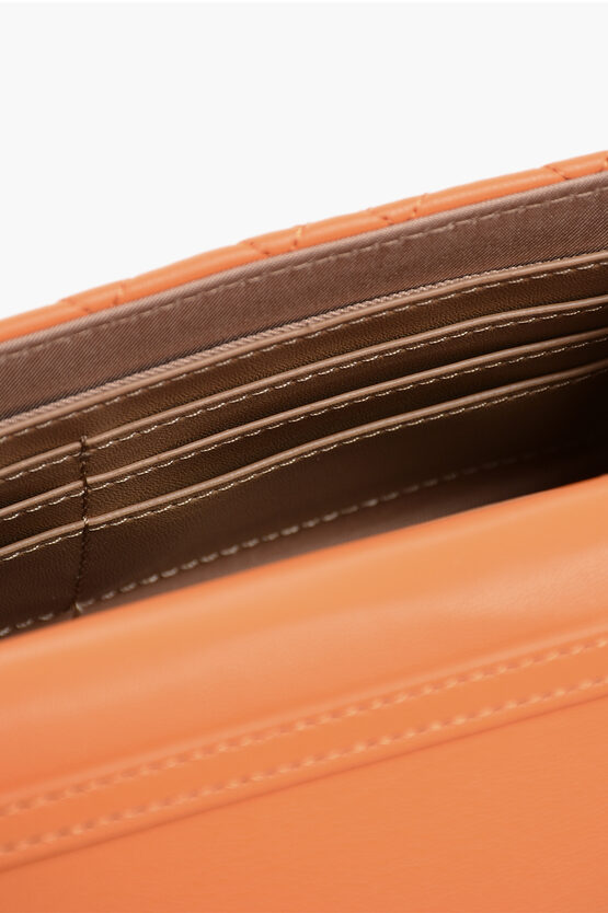 LOVE Quilted Faux Leather Bag with Chain Shoulder Strap