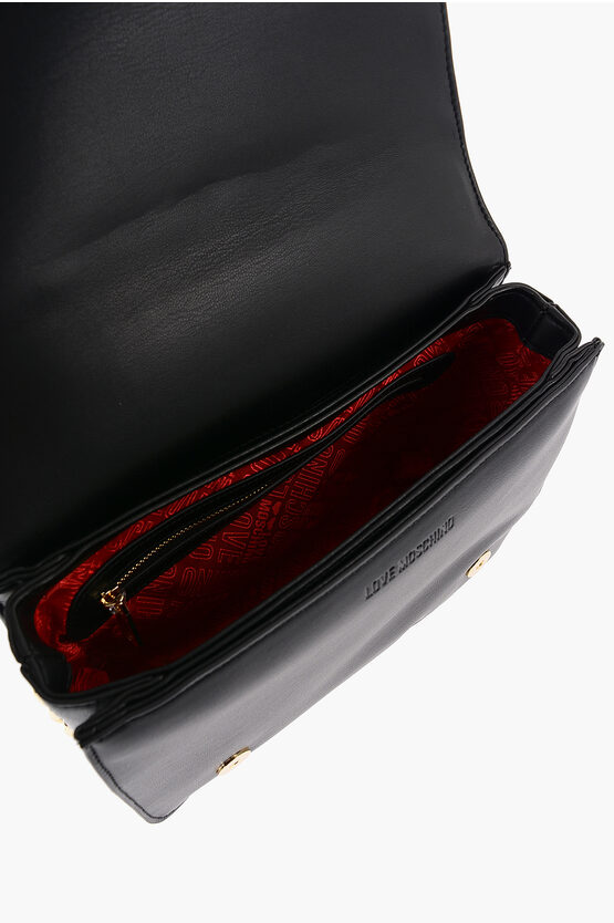 LOVE Quilted Faux Leather Bag with Chain Strap