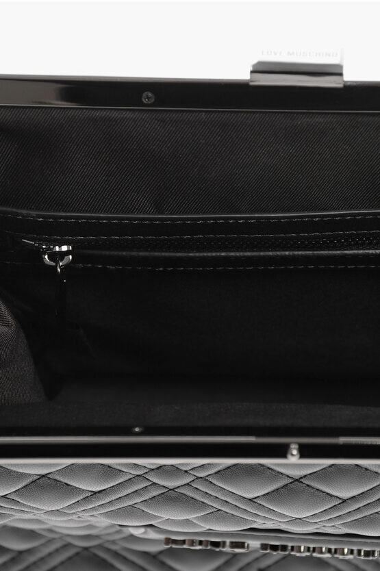 LOVE Quilted Faux Leather Crossbody Bag with Tone-on-Tone Logo