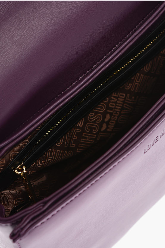 LOVE Quilted Faux Leather Shoulder Bag