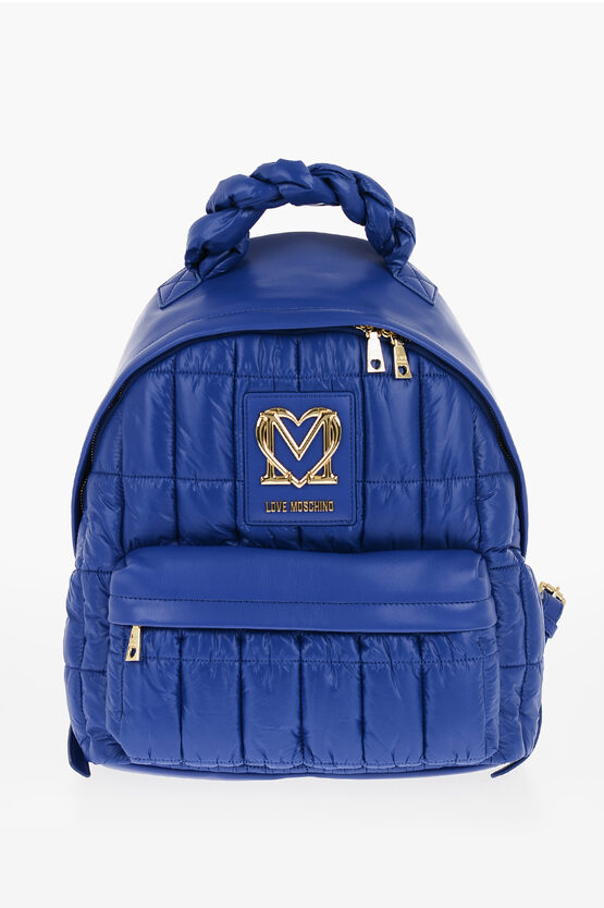 LOVE Quilted Nylon Backpack with Eco Leather Trims