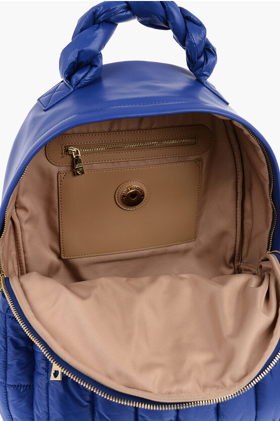 LOVE Quilted Nylon Backpack with Eco Leather Trims