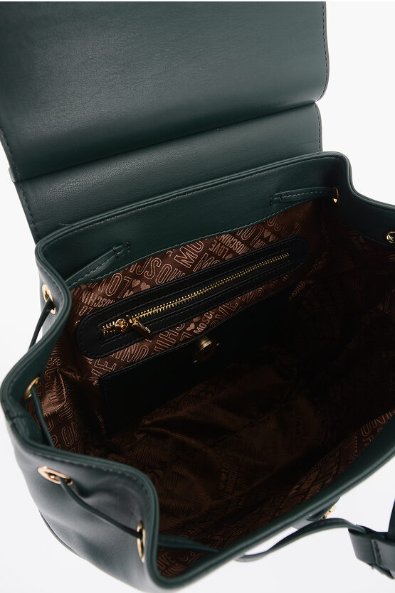 LOVE Rucksack aus gestepptem Kunstleder mit goldfarbenem Metalllogo