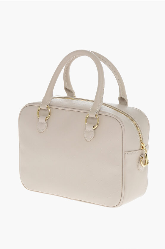 LOVE Saffiano Eco Leather Satchel Bag with Double Handle