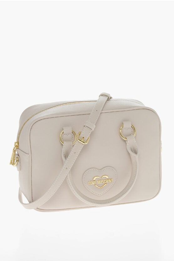 LOVE Saffiano Eco Leather Satchel Bag with Double Handle