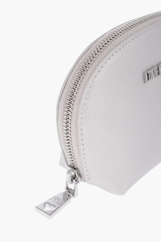 LOVE Saffiano Faux Leather Necessaire with Zip Closure