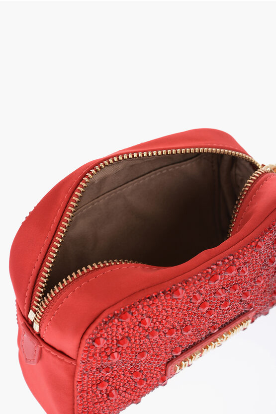 LOVE Satin Necessaire Embellished with Rhinestone