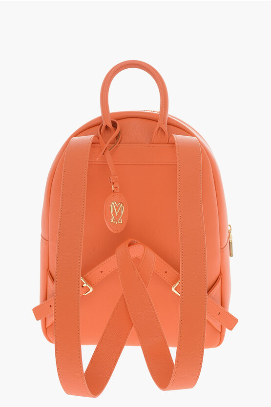 LOVE Textured Faux Leather Backpack with Golden Logo