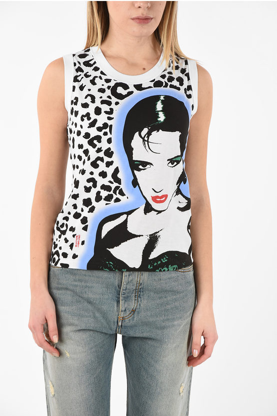 Fiorucci LOVE THERAPY BY ELIO FIORUCCI Animal Printed MARIPOLAROID Tank