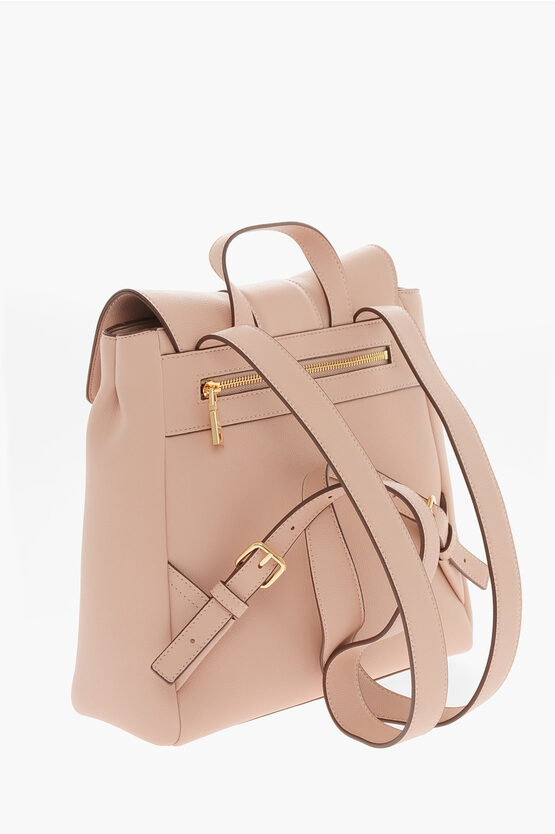 LOVE Vegan Leather Backpack with Heart-Shaped Buckles