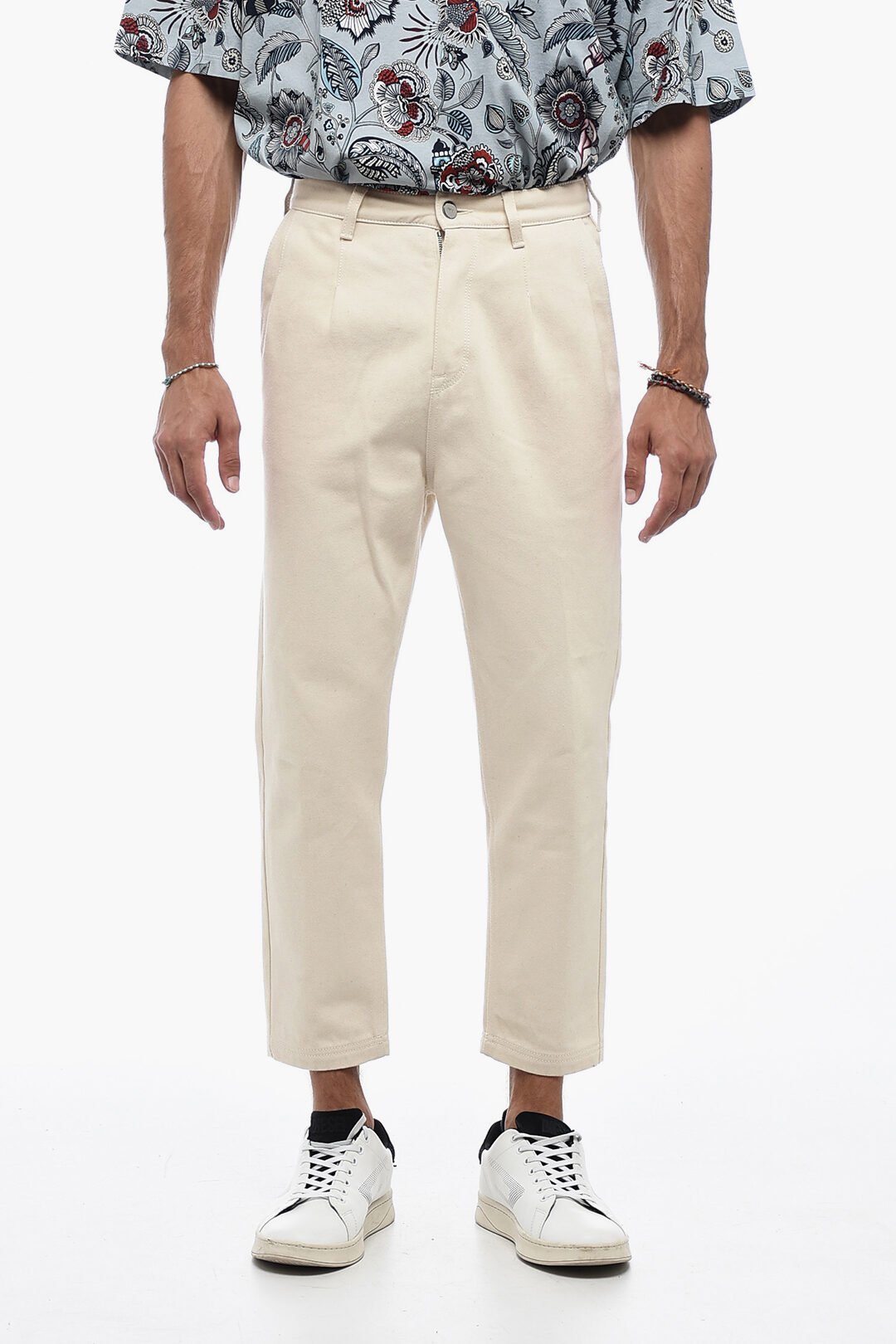 Fendi Low-crotch Cropped Pants with Pleats men - Glamood Outlet