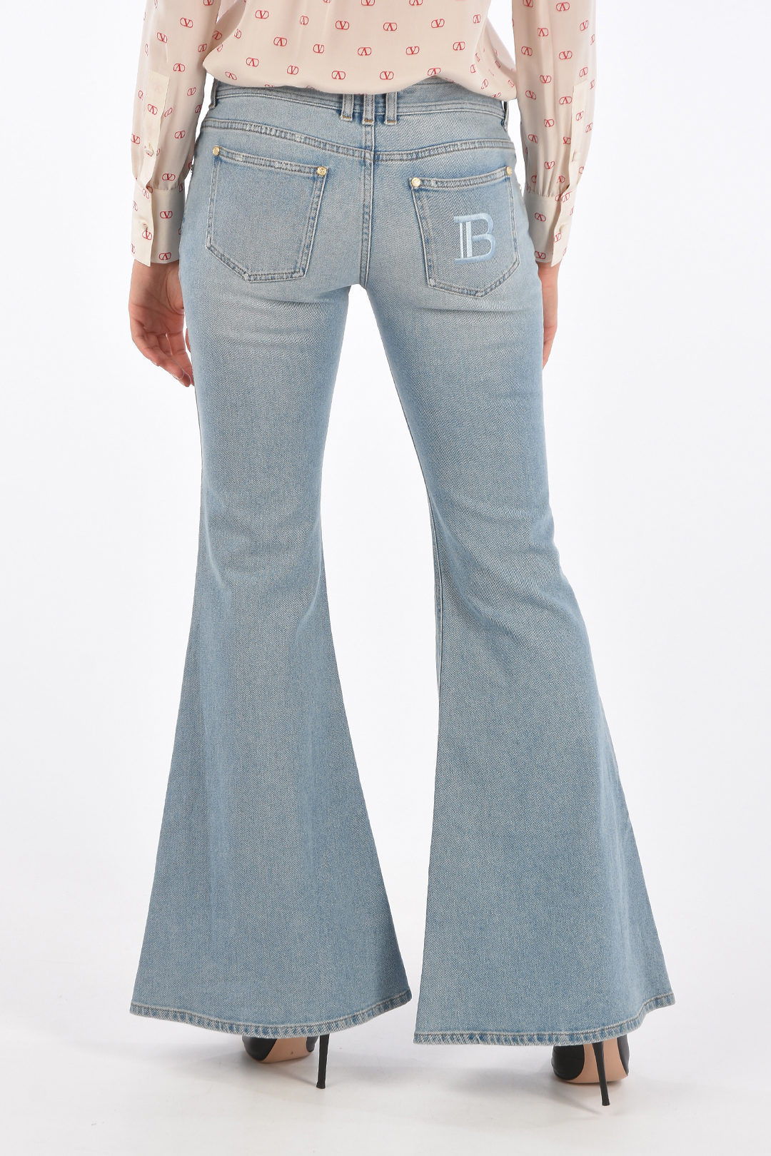 Lexi bootcut trousers in cool wool for women beige  Dondup