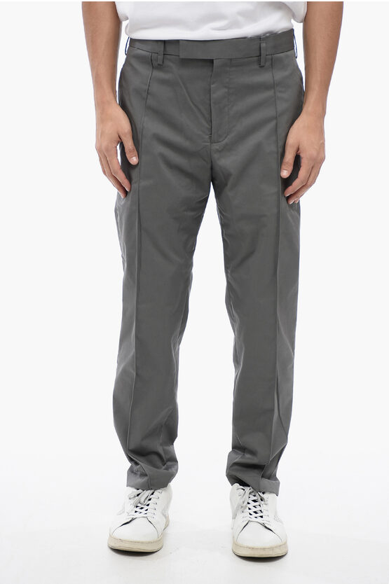 Shop Neil Barrett Low-rise Clean Cotton Blend Chinos Pants