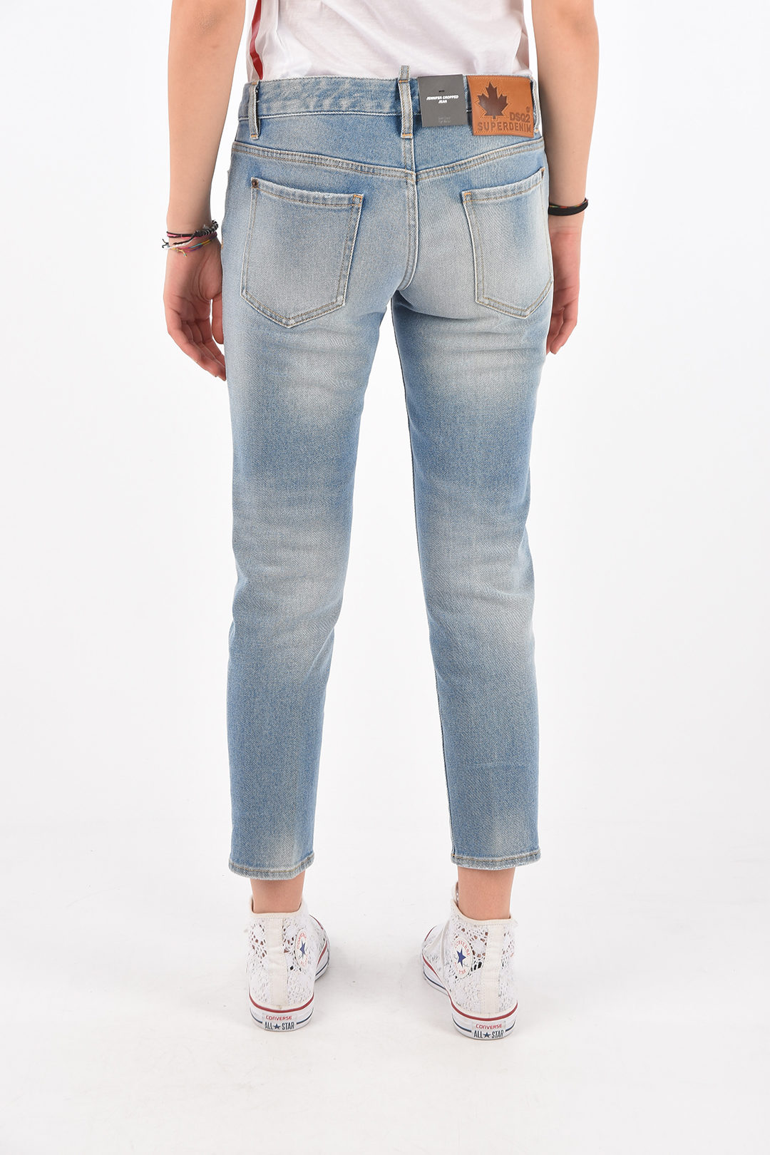 Dsquared2 Super Skinny Cropped Jeans Dsquared2 Low Rise JENNIFER