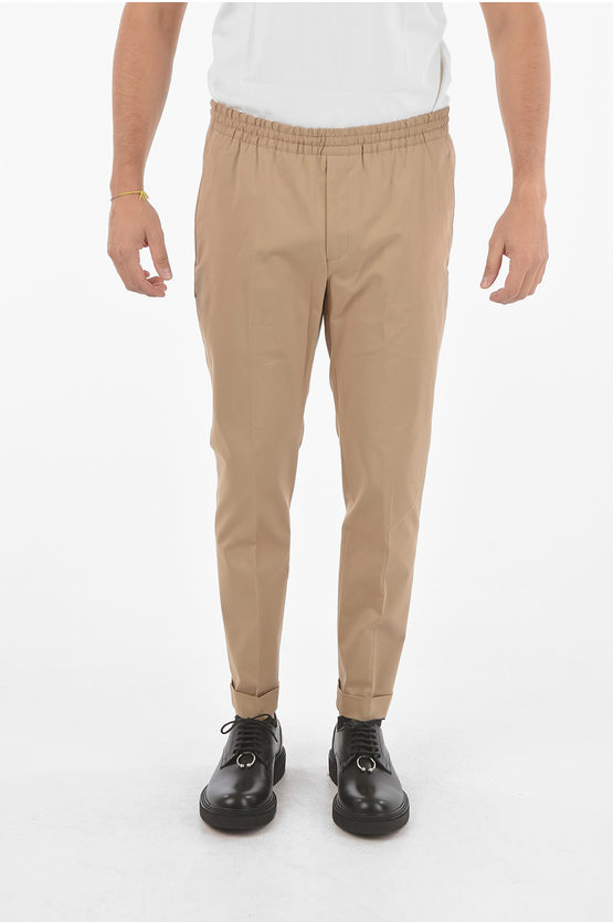 Neil Barrett Low Rise Loose Fit 4 Pockets Pants With Drawstring Waist In Neutral