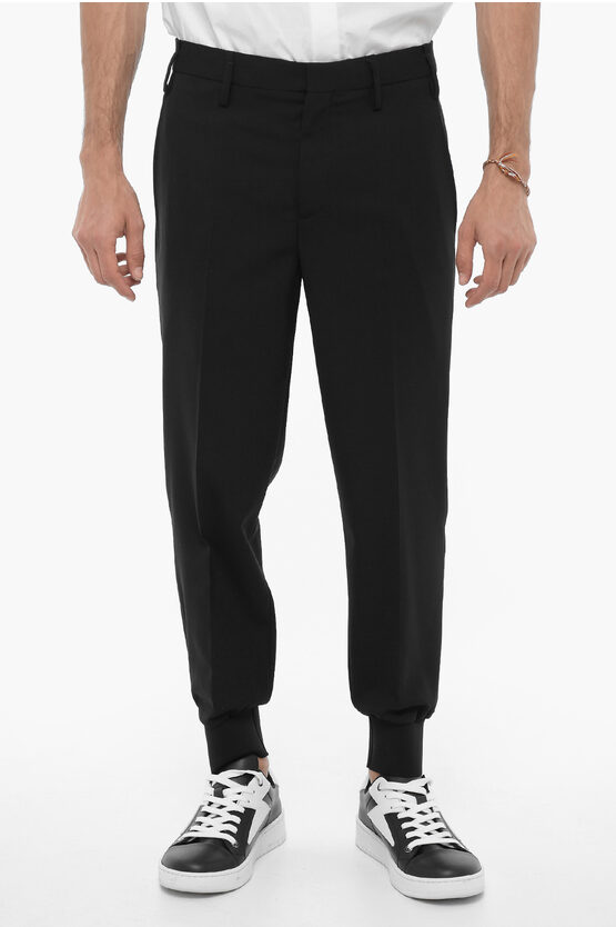 Shop Neil Barrett Low Rise Slim Fit Jack Casual Pants